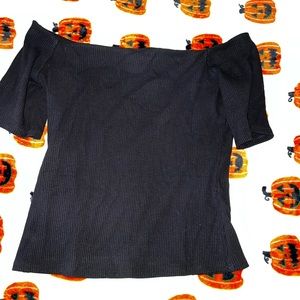 H&M off shoulder black top